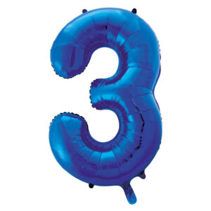 34" Blue Number 3