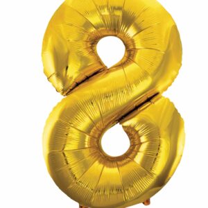 34" Gold Number 8