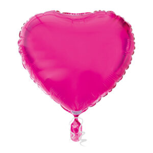 Heart Hot Pink Foil 18in