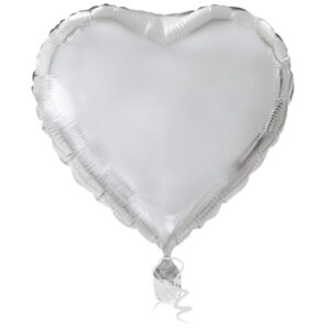 HEART SILVER FOIL 18IN
