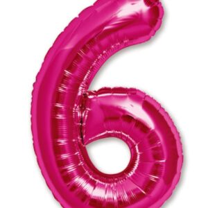 34" Hot Pink Number 6