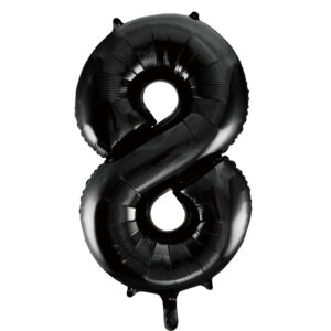 34" Black Number 8