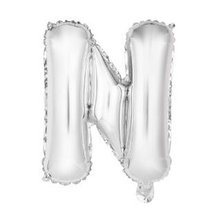 34" Silver Letter N