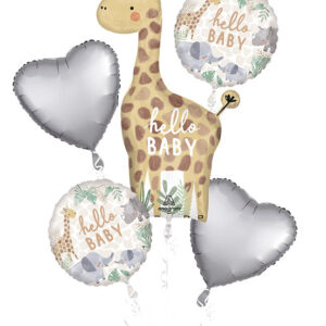 Bouquet Soft Jungle Baby Foil Balloon